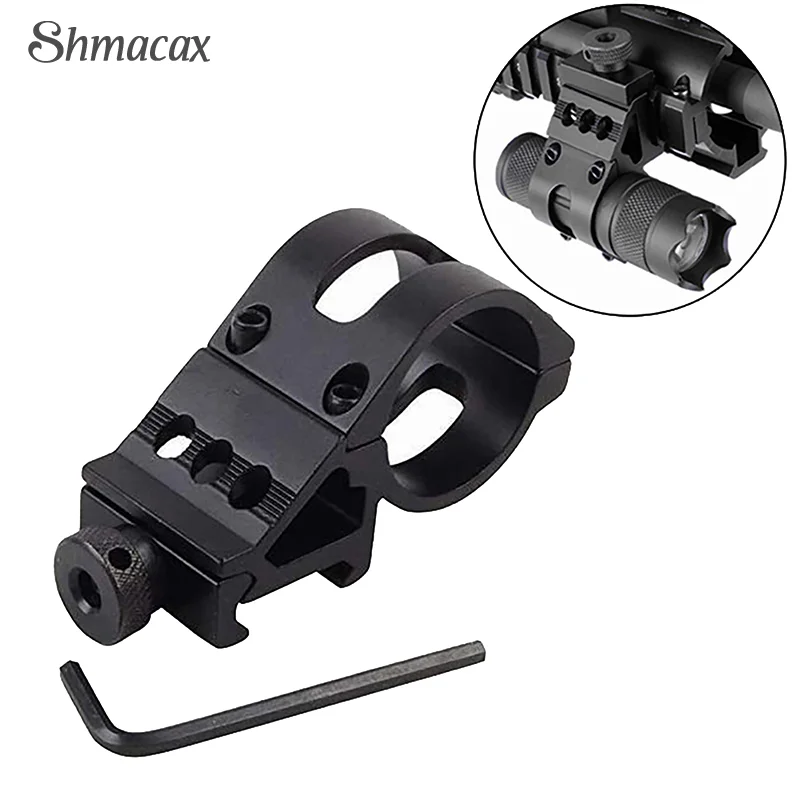 1Pair Tactical 25.4mm Quick Release Offset Flashlight Scope Mount 20mm Rail 45 Degree Sight Mount Hunting Accessories