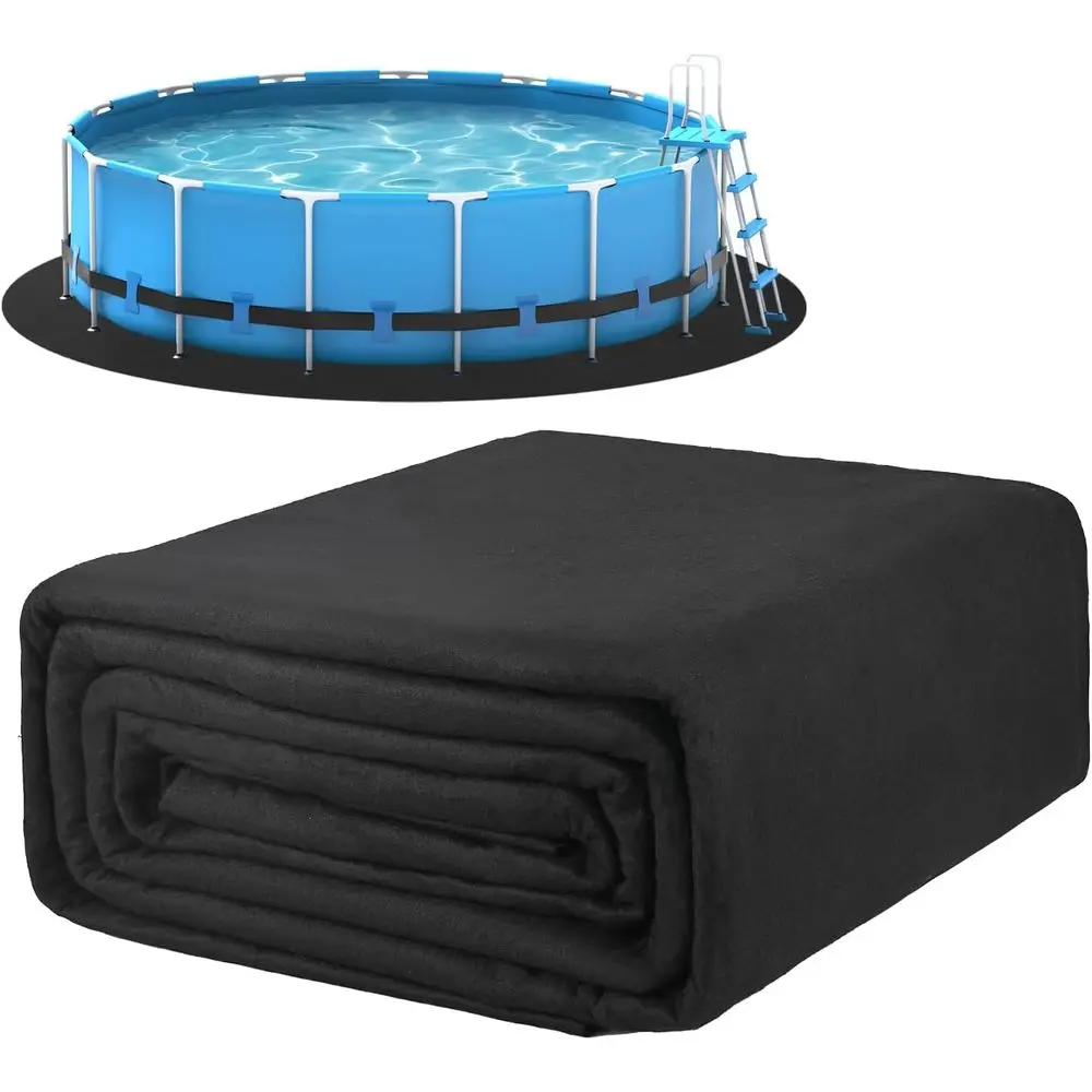 Foot Pool Liner Pad, Round Pool Liners for Above Ground Pools, Pool Mat Made of Durable Geotextile Material Effectively Prevents
