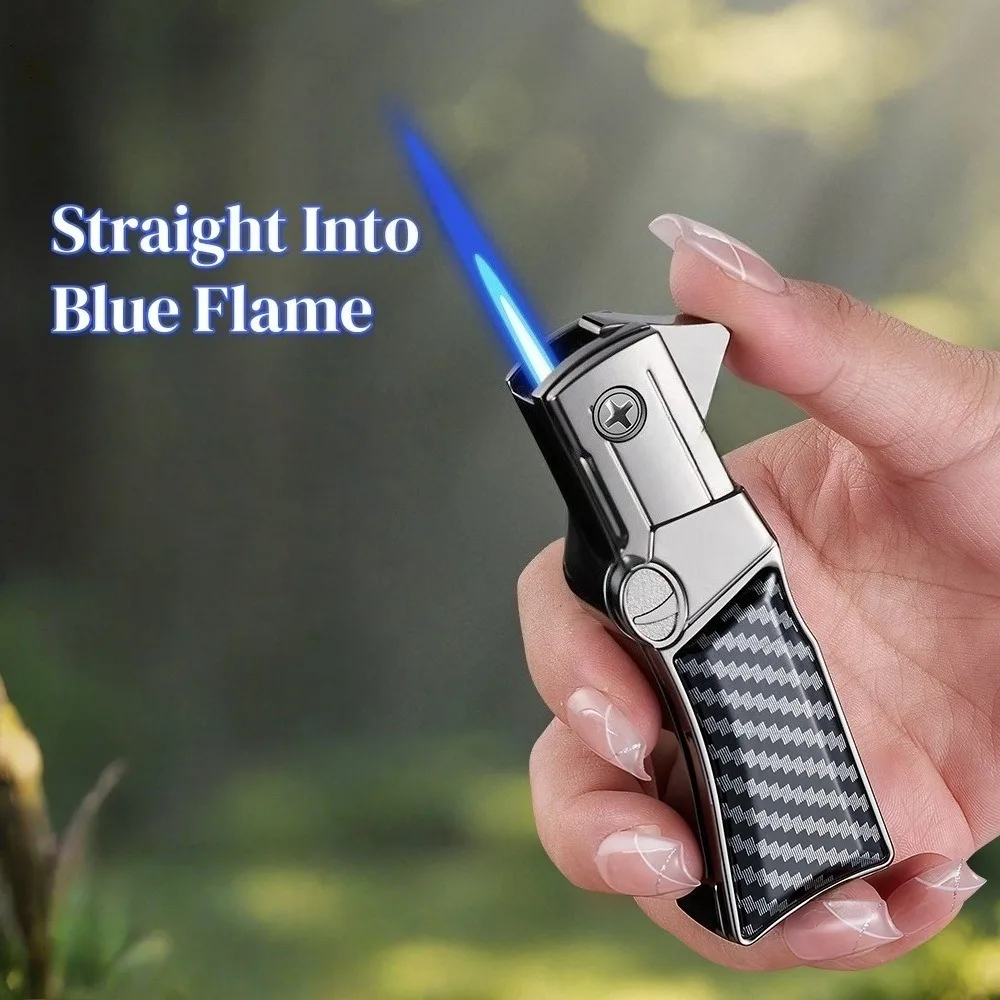 ولاعة معدنية مبتكرة، أداة تخييم خارجية، ولاعة غاز محمولة، يمكن شغل غاز البوتان (باستثناء الكيروسين) #1