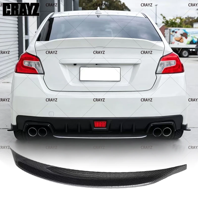 Car Styling For Subaru WRX STI 2015 2016 2017 2018 2019 2020 ABS Rear Trunk Spoiler Wing Back Boot Lip Cover