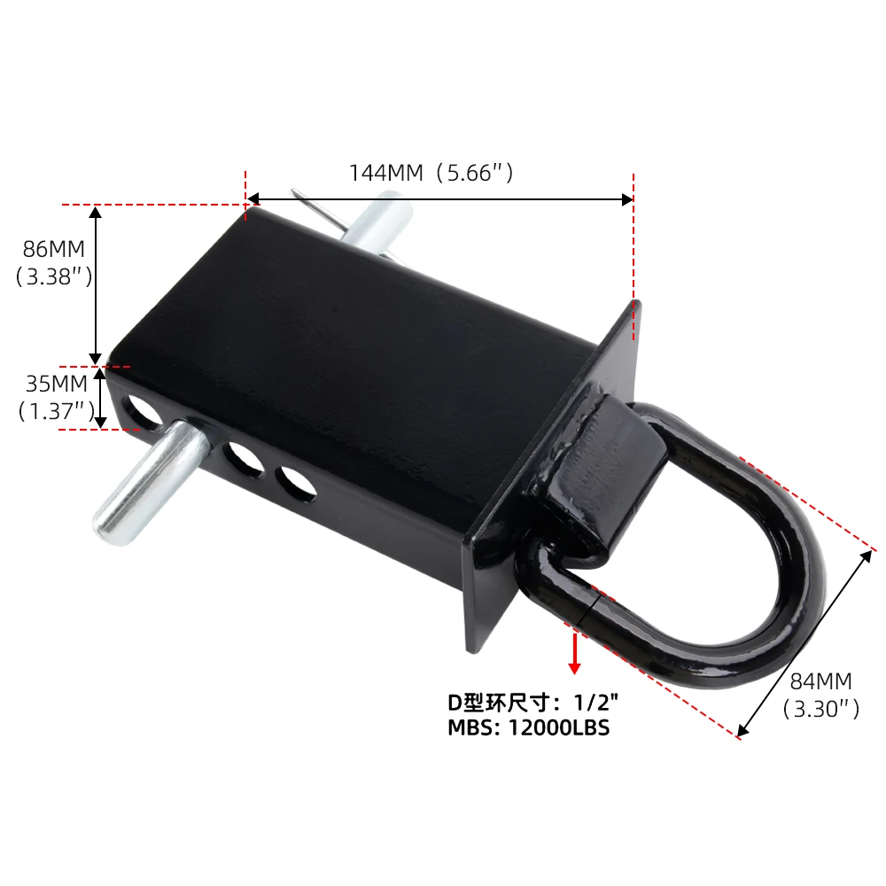 RASTP-Universal Heavy-Duty Trailer Stake Pocket D Rings Adjustable High Load Capacity Tie Down Accessories TUR016