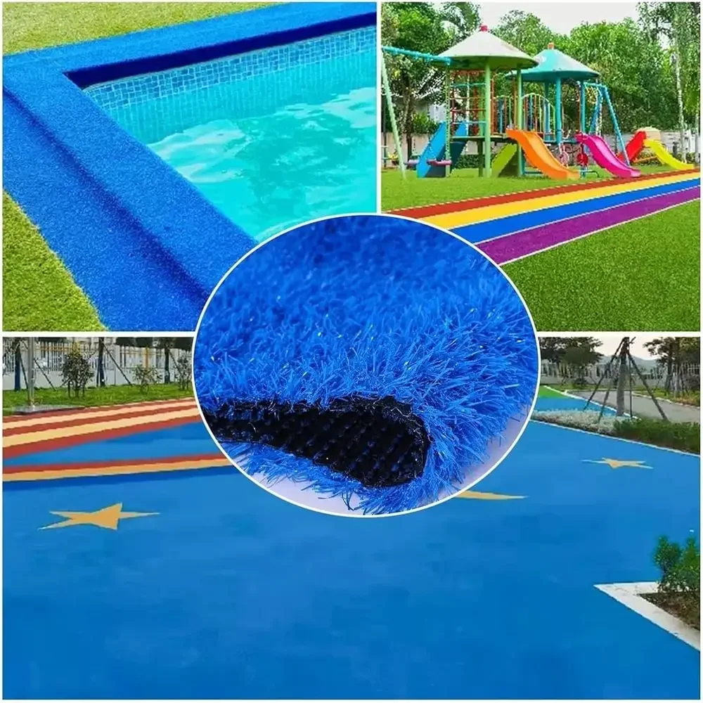 2cm Thick Yellow Artificial Grass Turf Mat, Outdoor Anti-Shedding, Cuttable Synthetic Lawn for Balcony and Backyard (100x120cm)