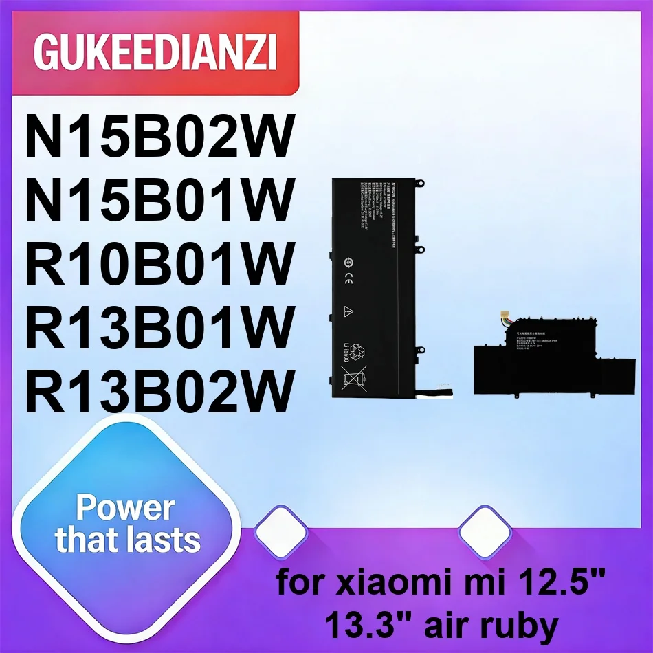 

Аккумулятор для ноутбука высокой эффективности N15B02W N15B01W R10B01W R13B01W R13B02W 2600-5230 мАч для Xiaomi MI 12.5" 13.3" Air Ruby