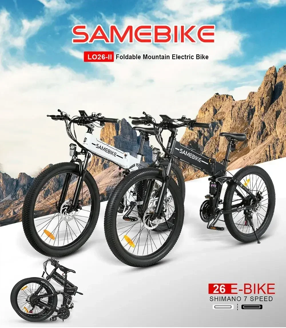 SAMEBIKE LO26-II Electric Bike 900W Motor 48V 14Ah 26