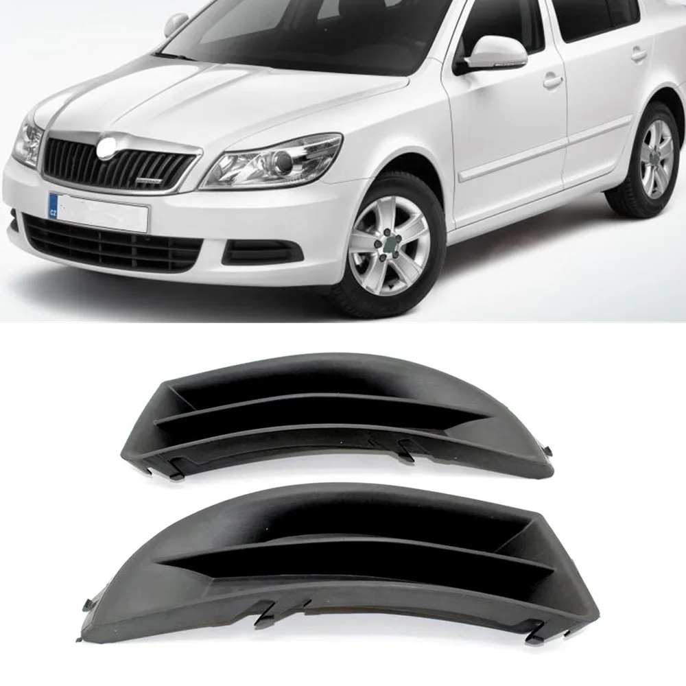 For Skoda Octavia 2 MK2 A5 A6 Sedan & Combi 2009 2010 2011 2012 2013 Car-Styling Fog Light Lamp Grille Cover Without Hole