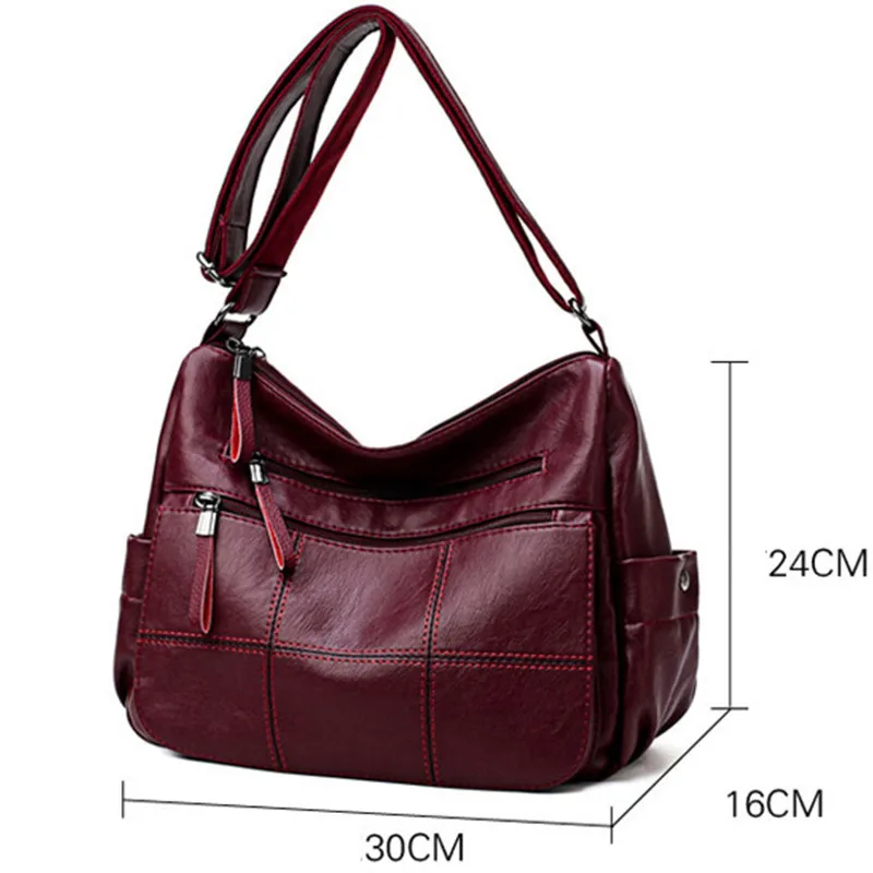 Genuine Brand Soft Leather Shoulder Messenger Bag Luxury Handbags Women Bags Designer Sac High Quality Crossbody Bags For Women