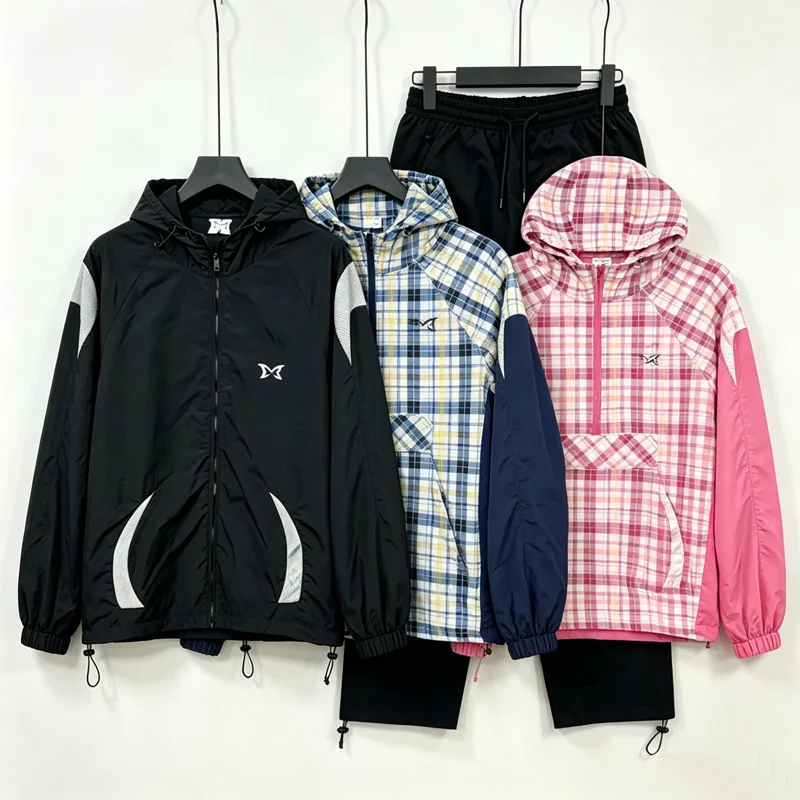 2026 New Mertre Black Sports Jacket Simple Butterfly Logo Windbreaker Quick Drying Oversized Outdoor Coats Fast Delivery