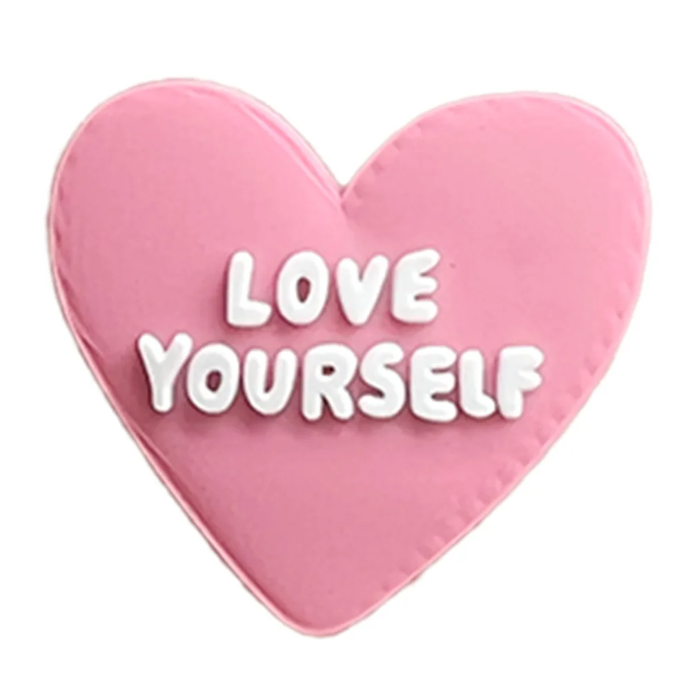 Love Yourself Shoe Charms for Crocs Accessories Decoration Pin Shoe Bracelet Wristband Kids Women Party Gift