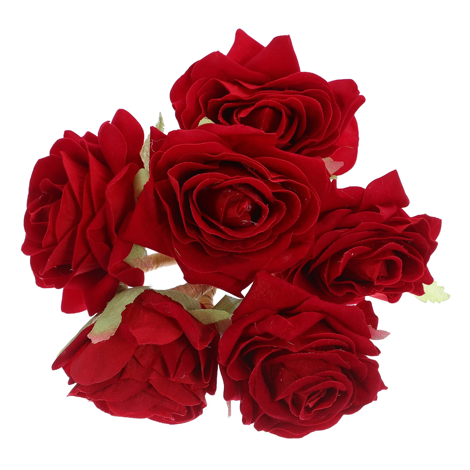 

6Pcs Red Rose Napkin Rings Set Fabric Flower Serviette Buckles Wedding Banquet Party Thanksgiving Decor Rose Napkin Rings Set