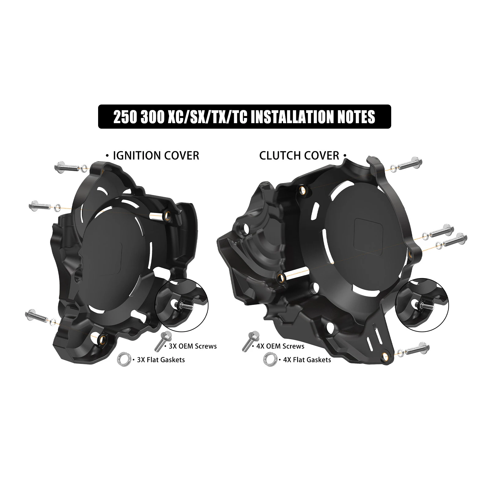 (EU-Lager) Für KTM EXC 300 2024-2026 Motor-Kupplungsdeckel Zündungsschutz für KTM EXC 250 Husqvarna TE300 GasGas EC300 – Detail 3