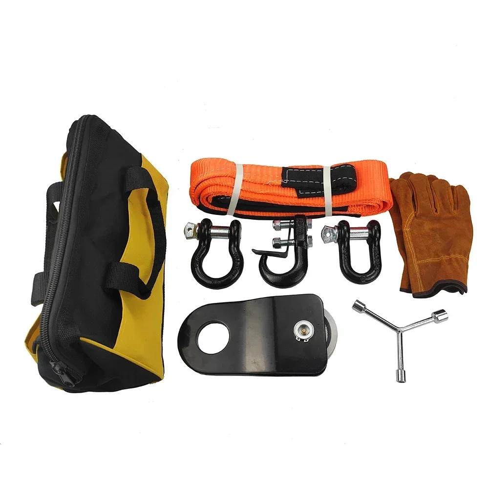 Xdyna car Emergency Tool Kit bag Recovery rope Tow truck Strap shackles for rescue