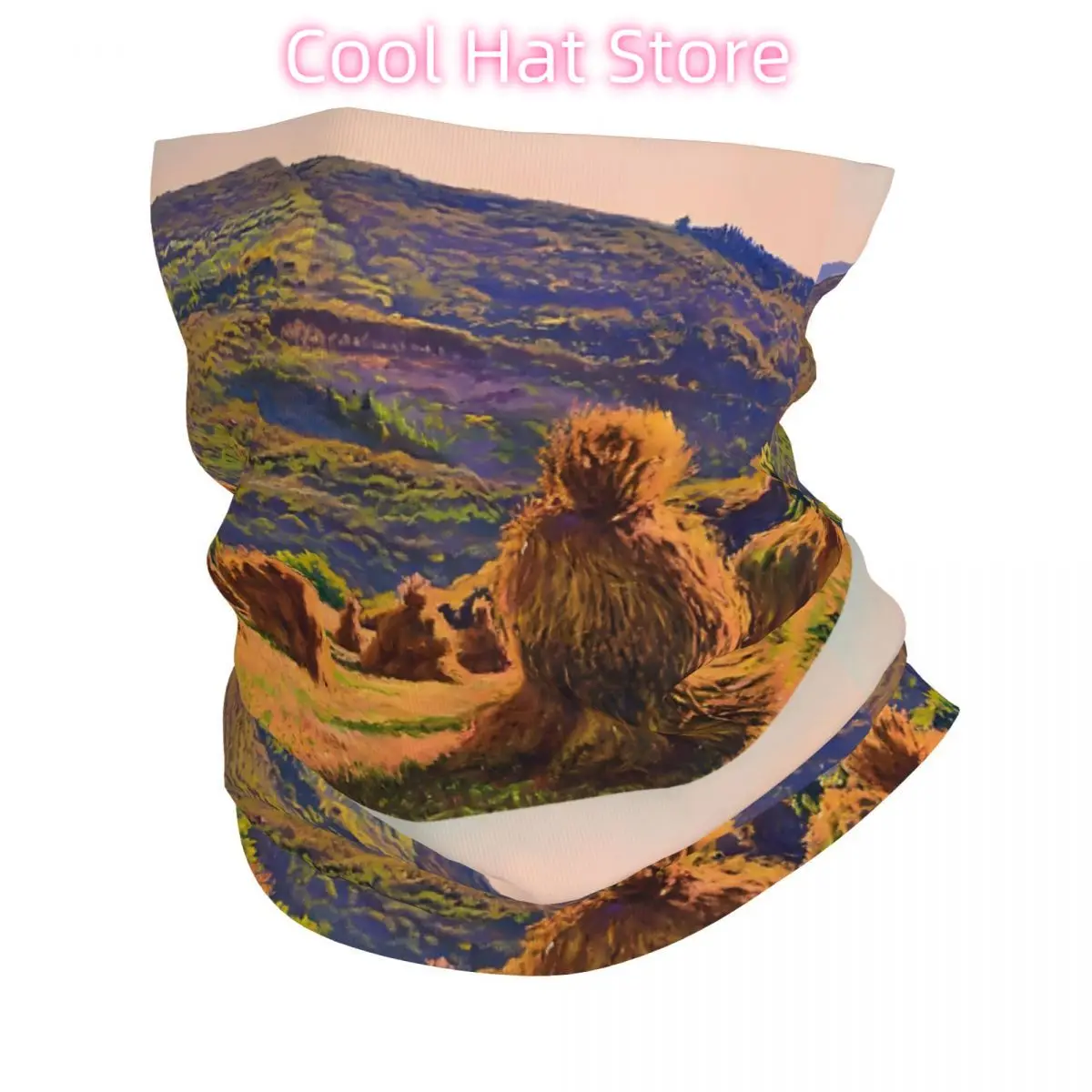 

Gustave Cariot Les Meules Bandana Neck Gaiter Printed Balaclavas Wrap Scarf Multifunctional Cycling Running for Men Adult