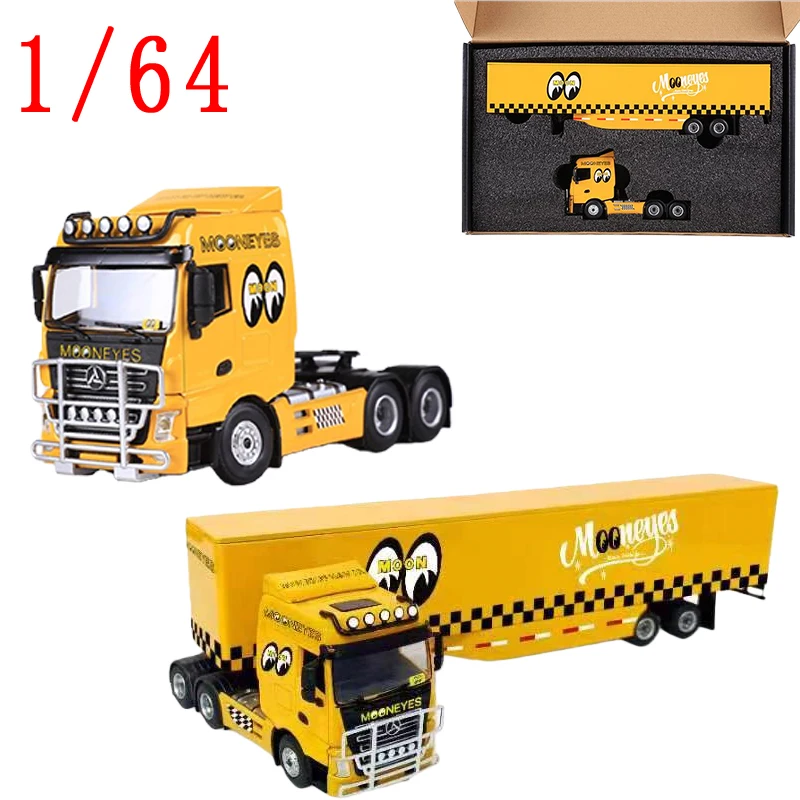 MJ SANY Diecast 1/64 مقياس Mooneye سبيكة سيارة نموذج شاحنة لعب المركبات الهندسة الحاويات مقطورة لعب للأولاد هدية الأصلي