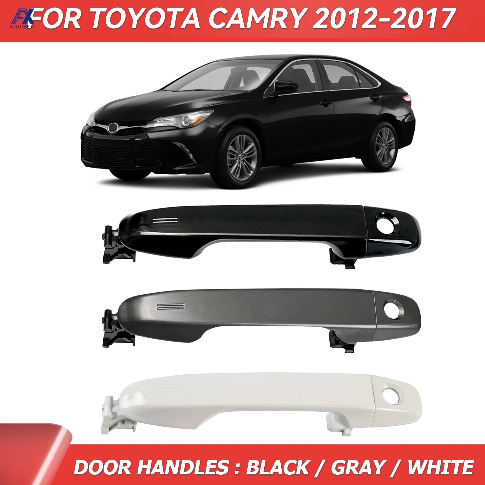 مقبض الباب الخارجي لجانب السائق الأمامي الأيسر للسيارة Toyota Camry 2012 2013 2014 2015 2016 2017 يستبدل 6921106090 6921706370C0