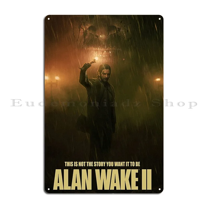 Alan Wake Rix 7 Metal Plaque Poster Custom Painting Garage Cave Cinema Tin Sign Poster