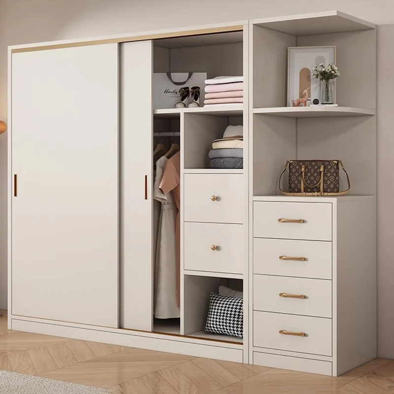 

White Drawer Wardrobes Clothing Rack Storage Simple Hanging Wardrobes Free Shipping Apartment Armario De Ropa Furniture Bedroom