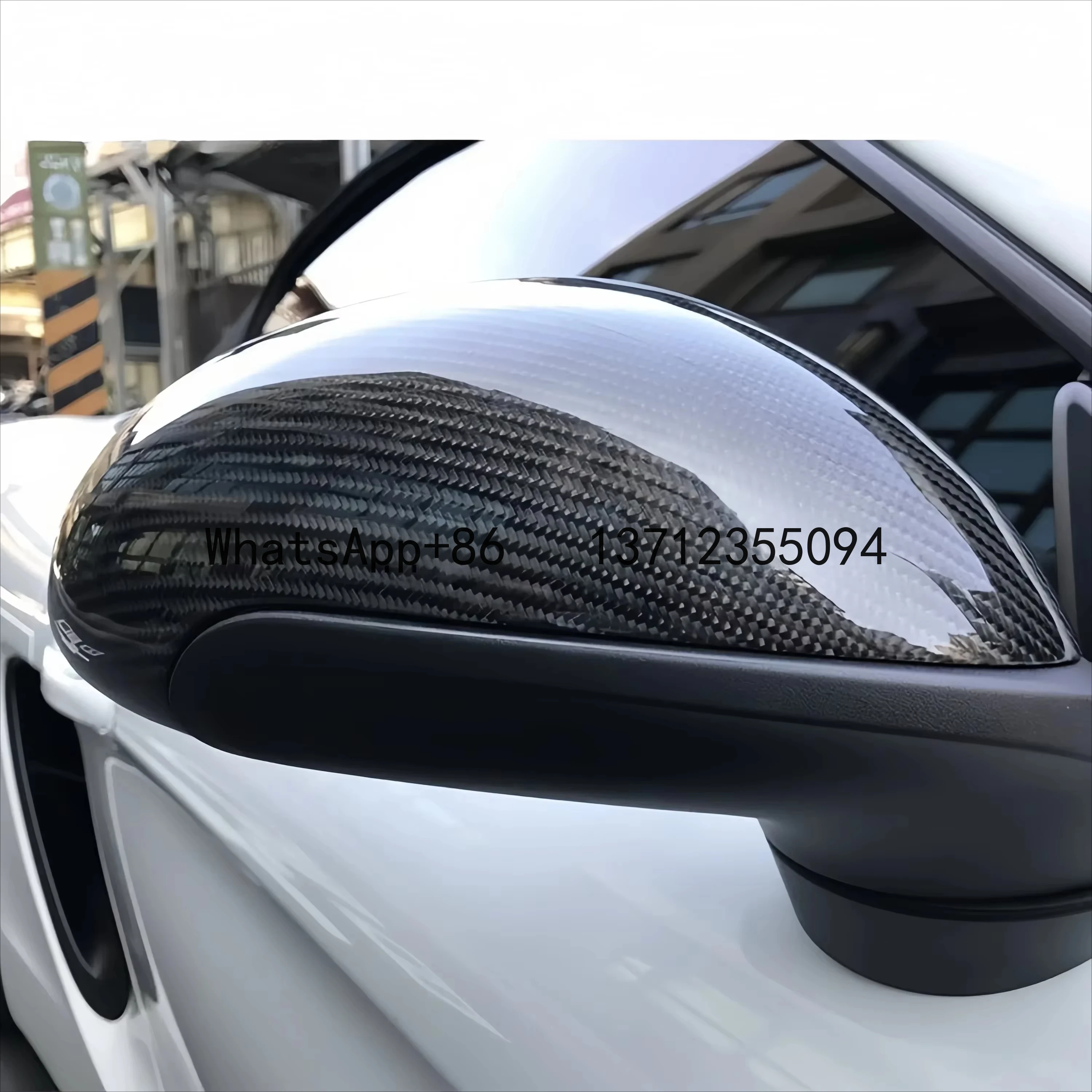 for Porsche 981 Boxster replacement Dry Carbon fiber mirror housing Reverse mirror cover auto performance parts