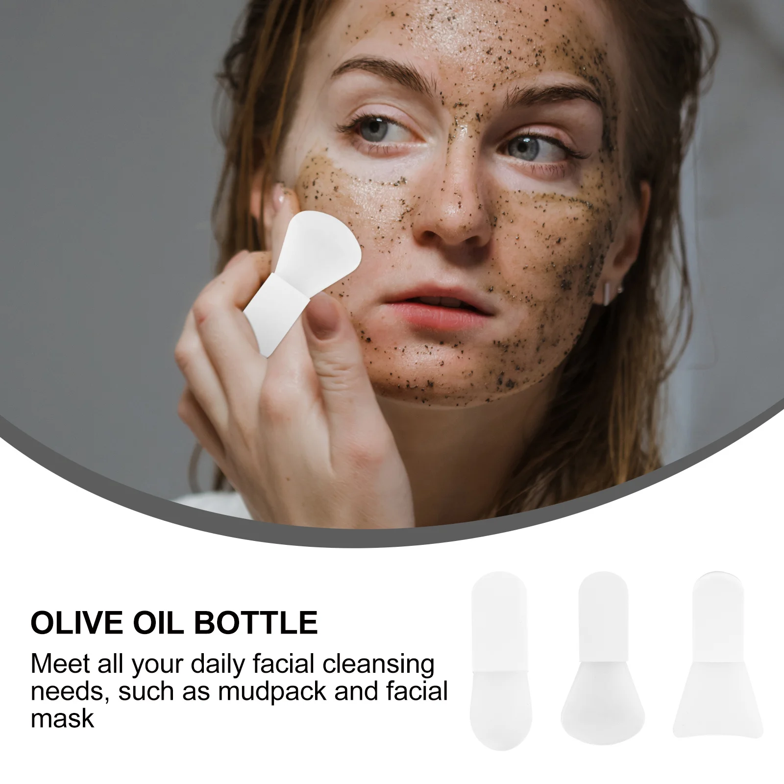 Mini cepillo para máscara, herramientas de silicona para crema de barro, cuidado facial duradero, aplicadores de agitación, limpieza, 6 uds.