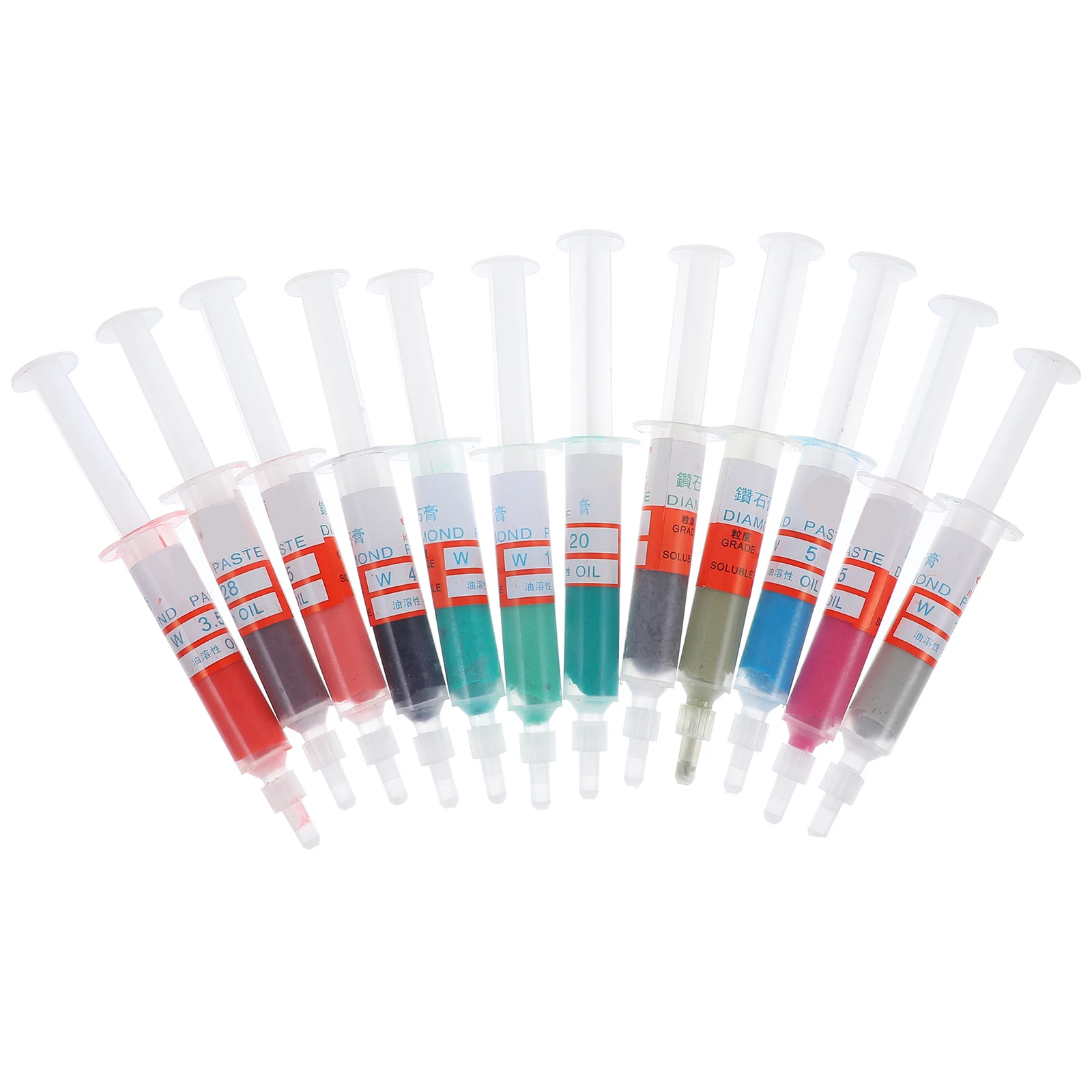 

12 Pcs Polishing Mirror Finish Jewelry Stone Lapping Grinding Paste Suitable for Metal Gemstone Aluminum Zinc Workpiece