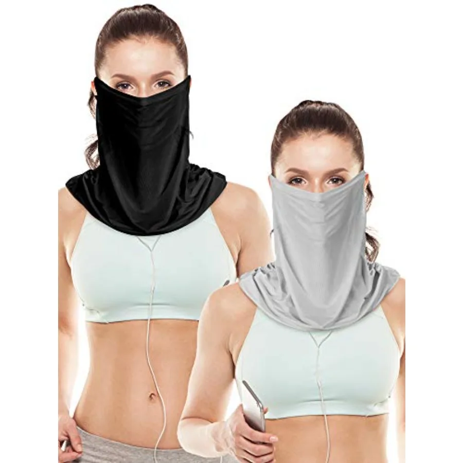 

Boao 2 Pcs Sun Protecton Face Mask Neck Gaiter for Men Women UV Face Cover Bandana Scarf for Summer Outdoor Activities