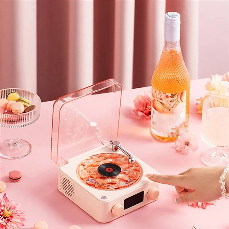 レトロレコードプレーヤー Bluetooth オーディオ高品質ワイヤレス小型スピーカーポータブルサブウーファー