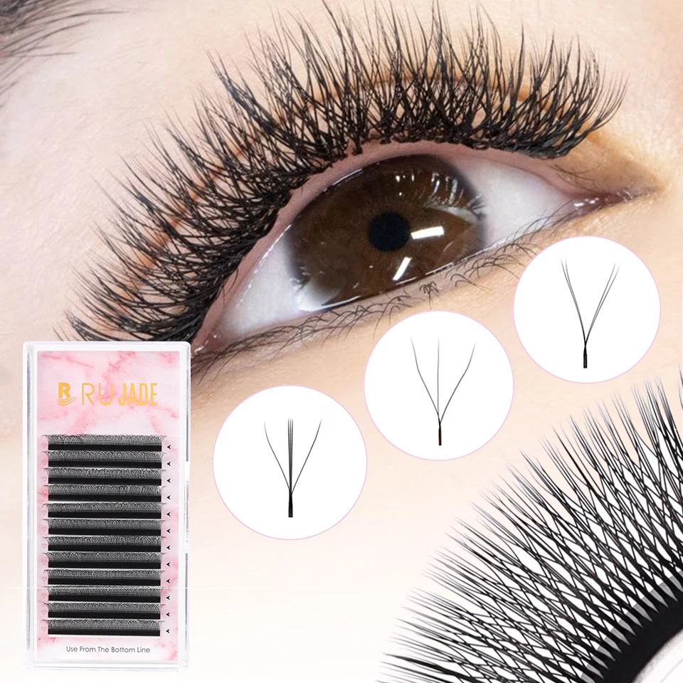 

Spikes 3D W Premade Volume Fans Lashes YY Shape Mesh Net Cross Lash Clover Bloom Individual Eyelash Extension 2D YY Faux Cilios