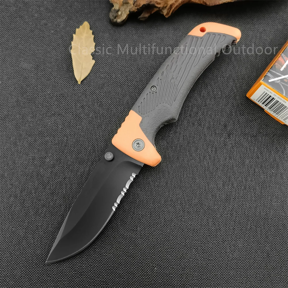 Tops Mini GB Tactical Pocket EDC Folding Knife Rubber Handle Outdoor Camping Hunting Knives Survival Multifunctional Small Tool