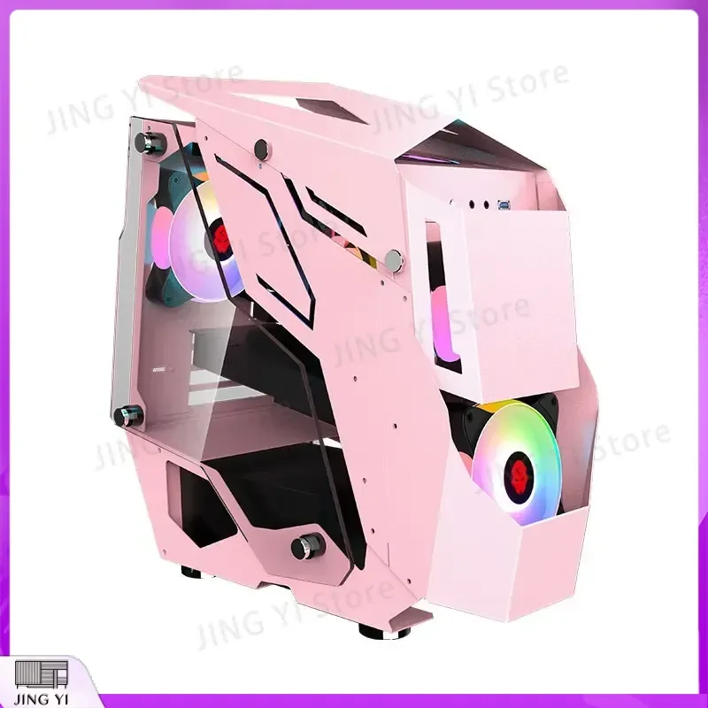 Mini ITX Gaming PC Case ATX Micro Tower Computer Chassis High Airflow Desktop CPU Cabinet Box for DIY Build Black