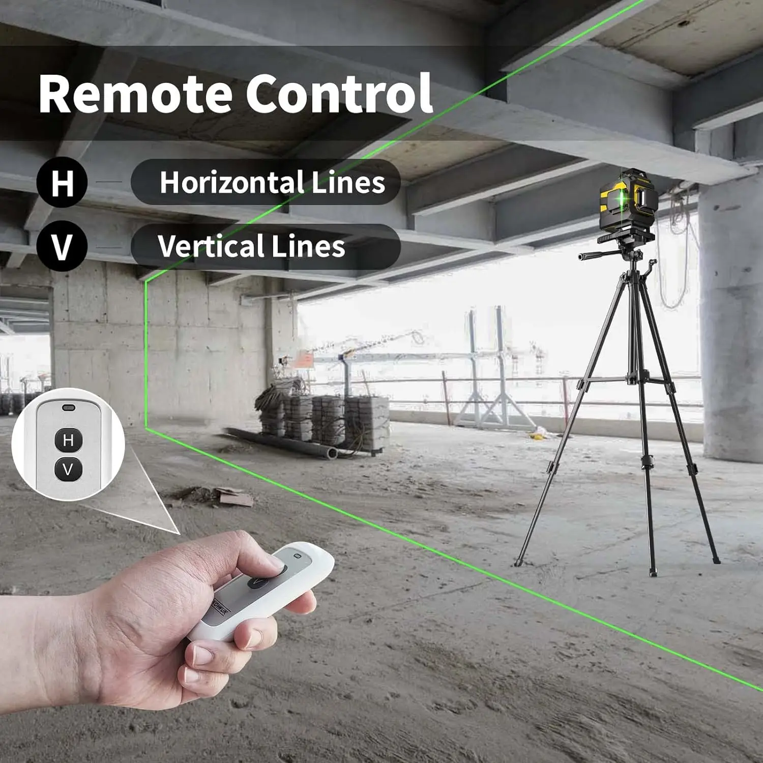 4x360° Laser Level, Self-leveling Tool for Construction, Tiling Floor & Picture Hanging, 4D Cross Line Laser Level