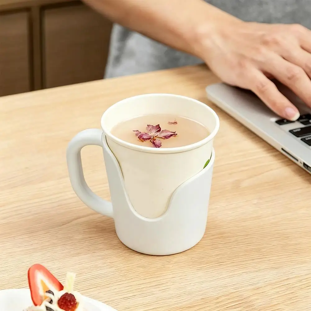 3d Printed Coaster Reusable Cup Coaster 3d Printed Anti-scalding Coasters with Handle Compact Easy-to-clean Cup Holders for Hot
