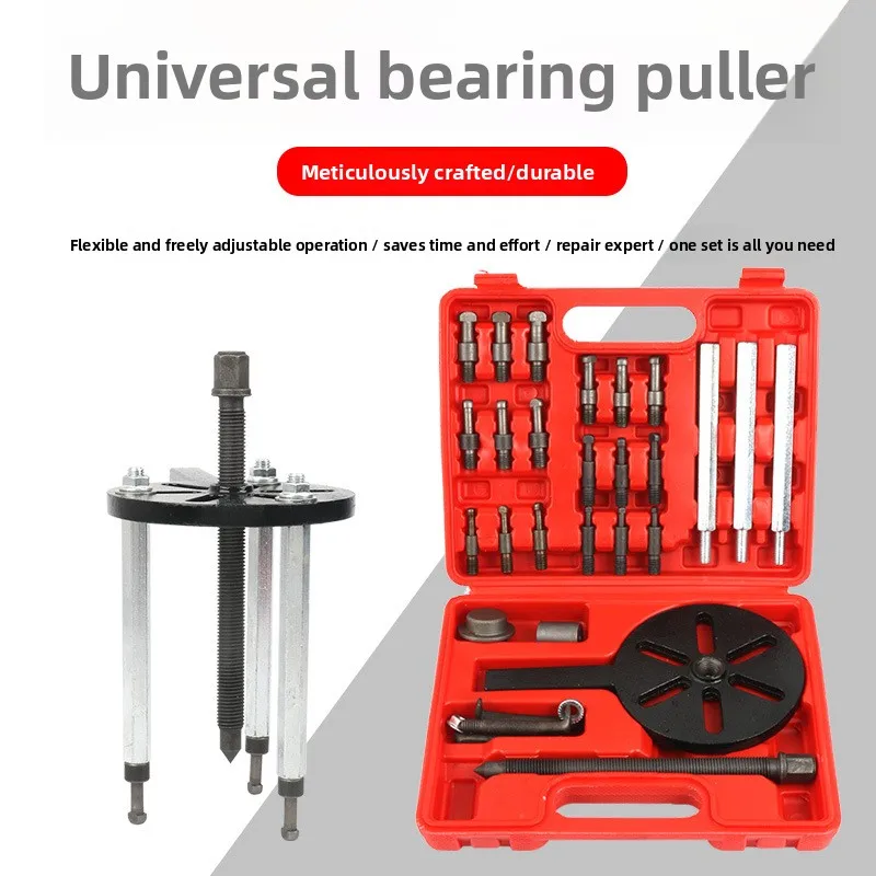 Three-jaw puller for internal bore bearing removal, multi-functional universal puller, wheel puller