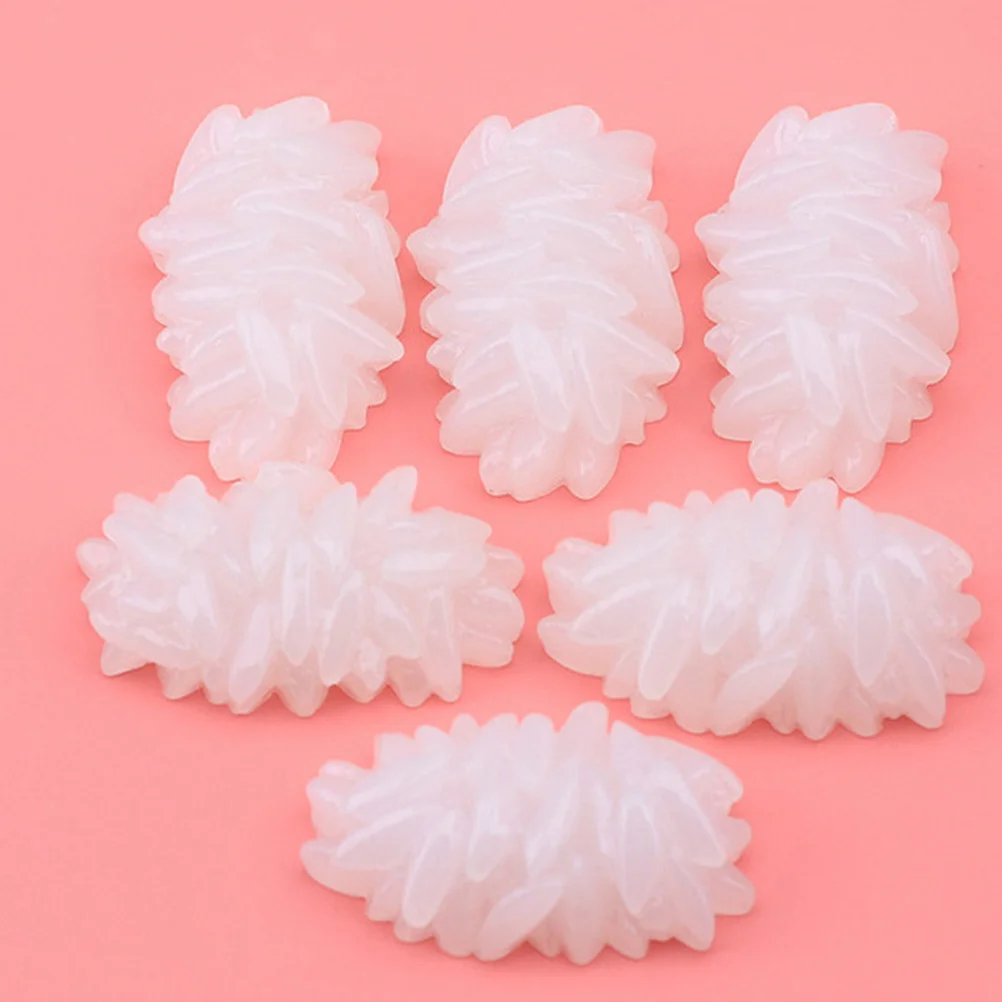 24 pezzi di riso realistico realistico da cucina per esposizione di alimenti per la fotografia di panetteria strumento educativo di cibo finto Montessori