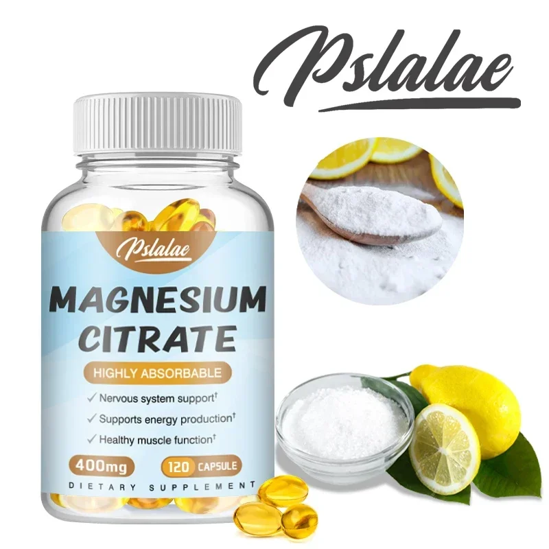 Magnesium Citrate 400 Mg - High Potency Elemental Magnesium Essential Mineral To Support Heart, Muscles & Digestion - Non-GMO