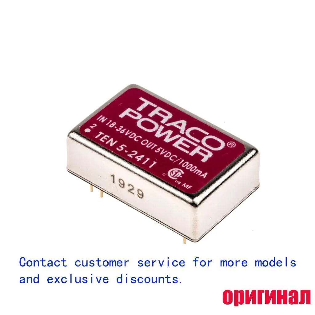 Original TRACOPOWER TEN 5‑2411 DC‑DC Converter 5W 18‑36V Input 5V Output Single Channel PCB Mount ‑40~85℃ Power Module