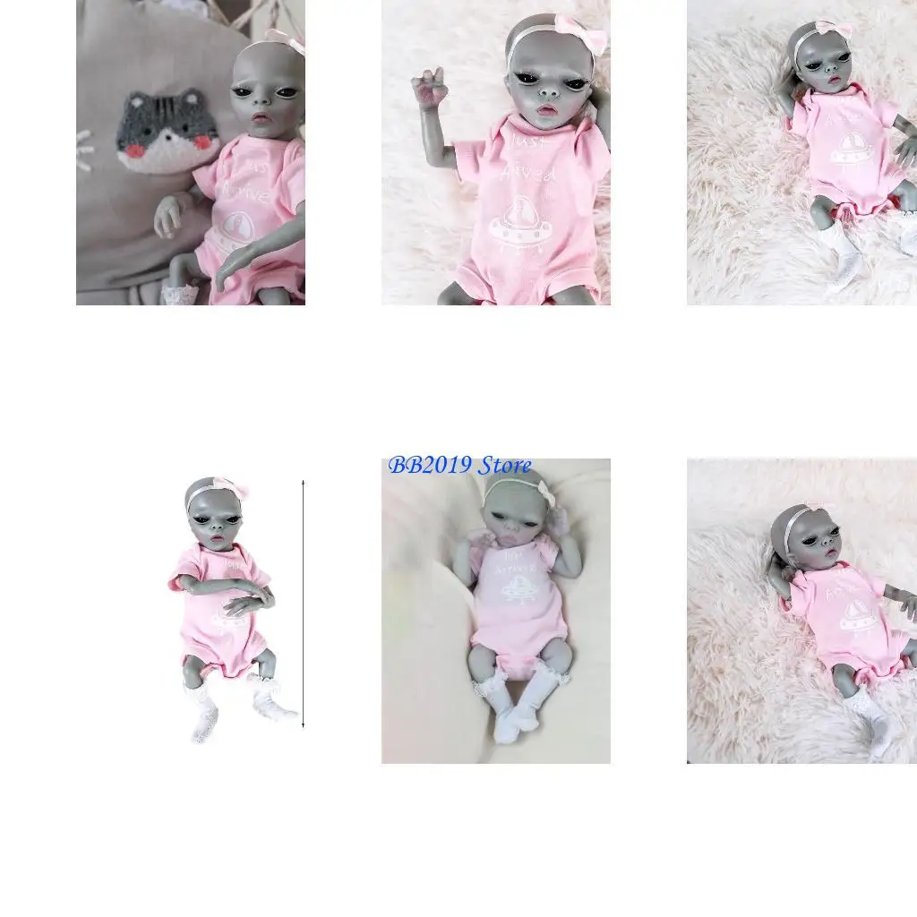 

Q0KB 14’’ Alien Baby Cuddle for Doll Simulation Toy Lovely for Doll for w/ Skin Kids Birthday