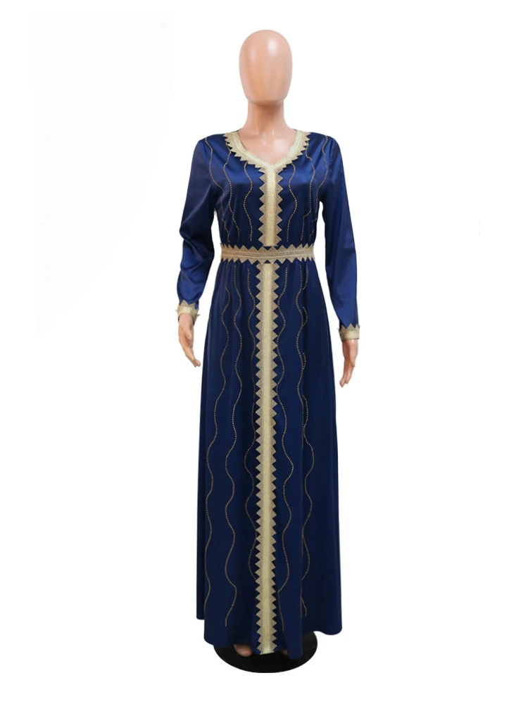 Morocco Muslim Dress Women Abaya Kaftans Diamond Evening Dresses for Women Dubai Turkey Islam Long Dress Robe Femme Vestidos