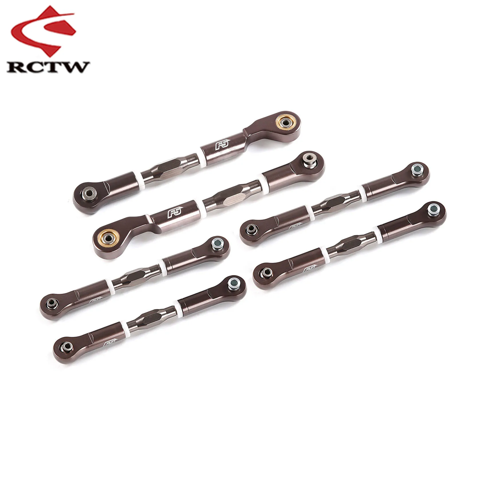 CNC Metal Complete Pull Rod 6pc for 1/5 ROFUN F5 MCD RR5 Rc Car Parts