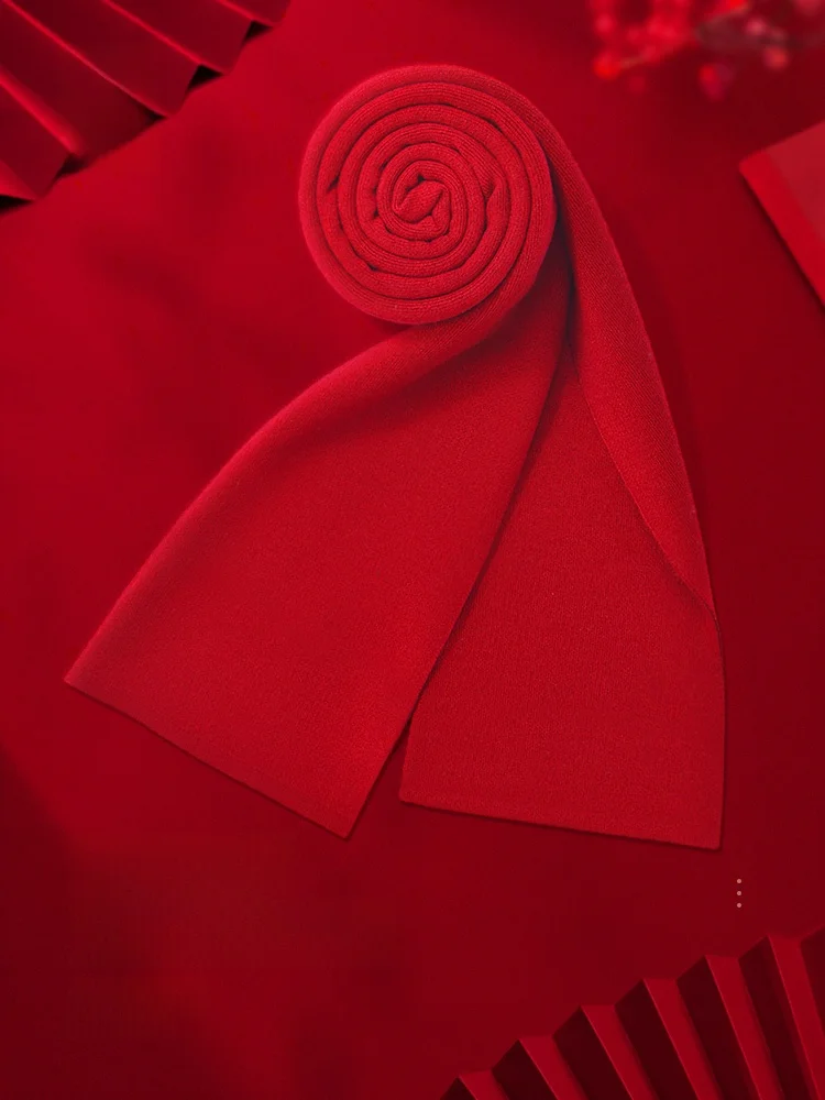 red-scarf-winter-faionable-warmth-gift-year-meeting-box-ex-hla-sea-home-sle-chinese-ne-warmer-polyester-blend