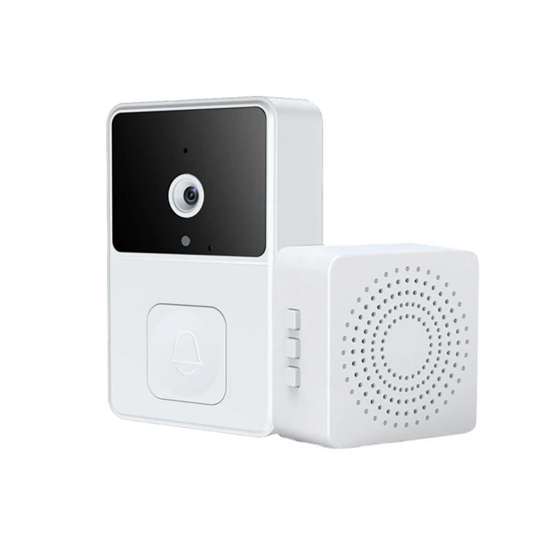 Kit de timbre inteligente inalámbrico con vídeo, timbre de seguridad con Wifi, cámara de visión nocturna, Audio bidireccional, almacenamiento en la nube