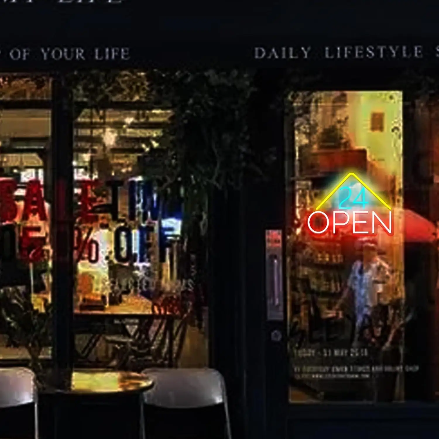 24시간 영업 네온사인 USB 전원 LED 조명, 사업 - Decor Lighting Opening Hours 리뷰 및 가격
