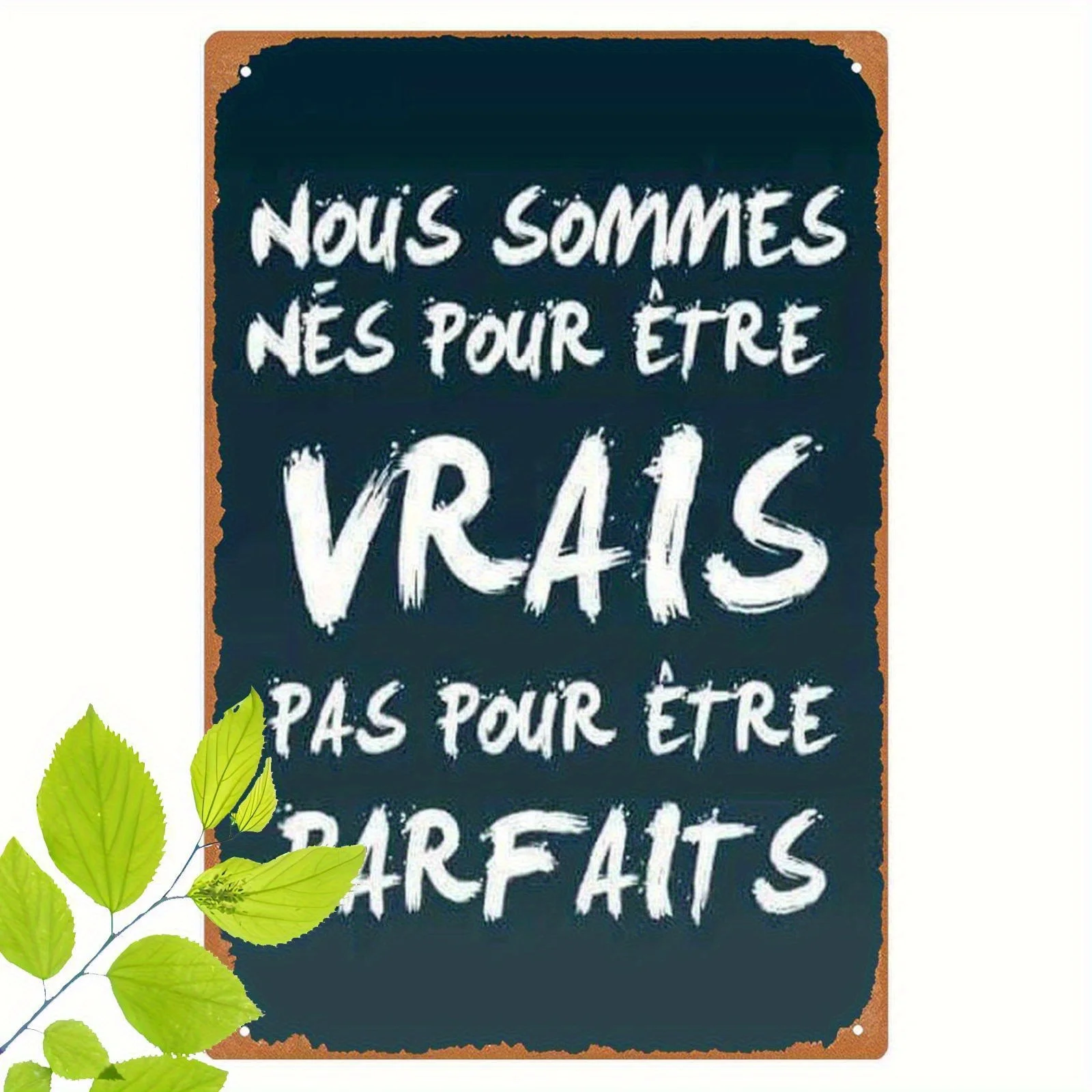 Inspirational French Quote Metal Wall Art 