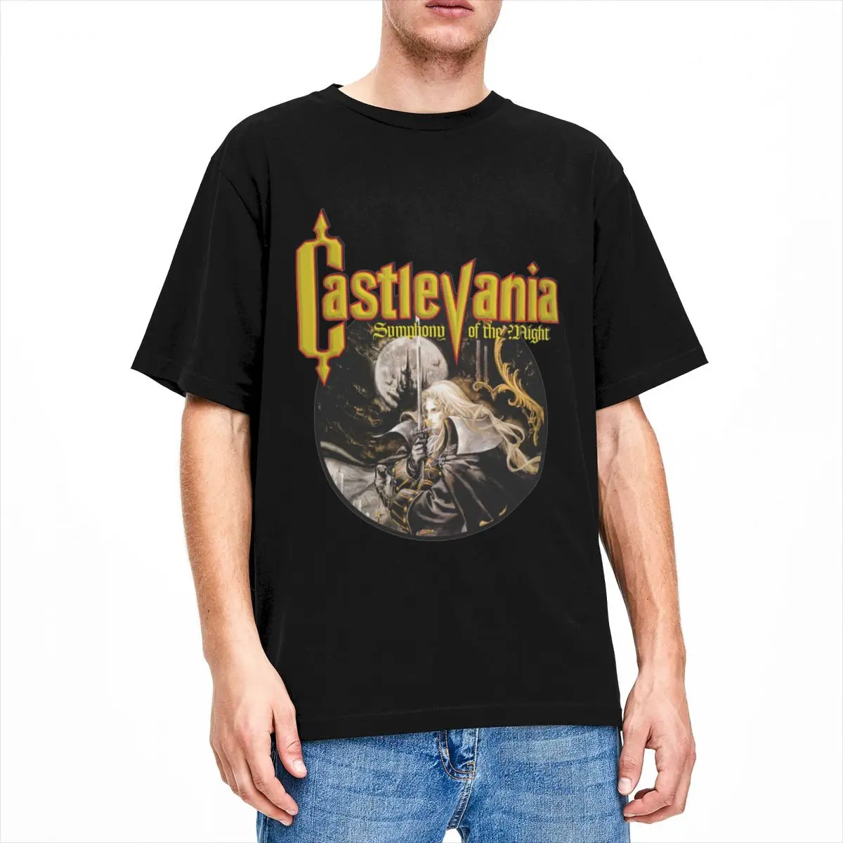 Men Women's Shirts Symphony Of The Night Castlevania Accessories Novelty Cotton Short Sleeve T Shirt Crew Neck Clothes Gift Idea