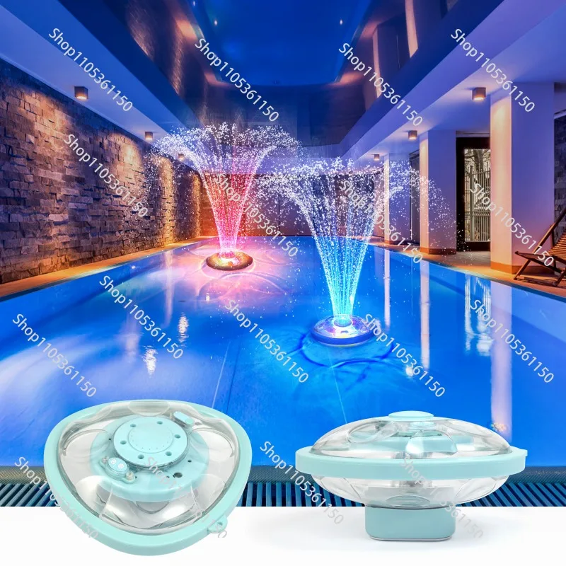Rechargeable water jet pool light LED fountain atmosphere diving tub bath light projection float fish tank
