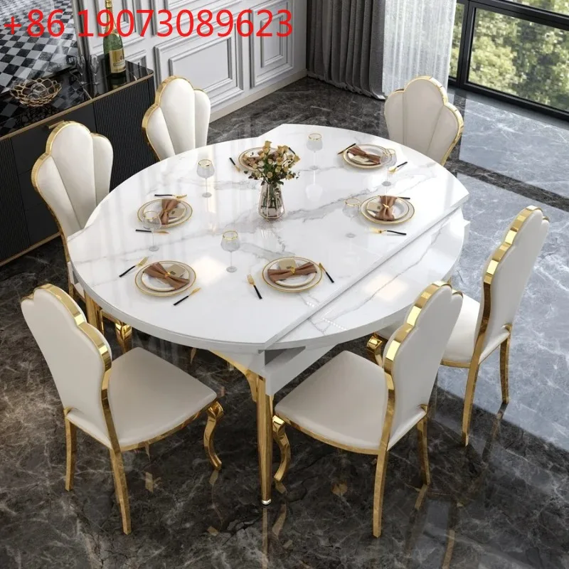 

Party Extendables Dining Tables Adjustable Steel Modern Luxury Dining