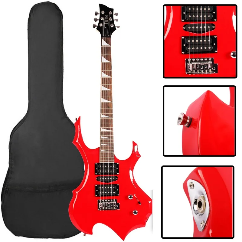 

기타 Electric Guitar 39inch 6 Strings Maple Body Electric Guitar Guitarra with Bag Tuner Speaker Guitar Parts Accessories Guitarra