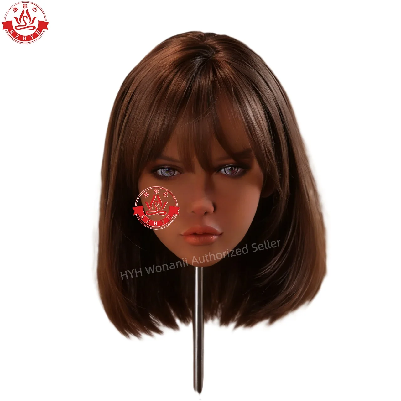 

Wonanii Food Grade TPE Big Head HYH-THB-KX-0085, M16 Interface, Open Mouth Makeup Practice, Hairstyle Design, Jewelry Display