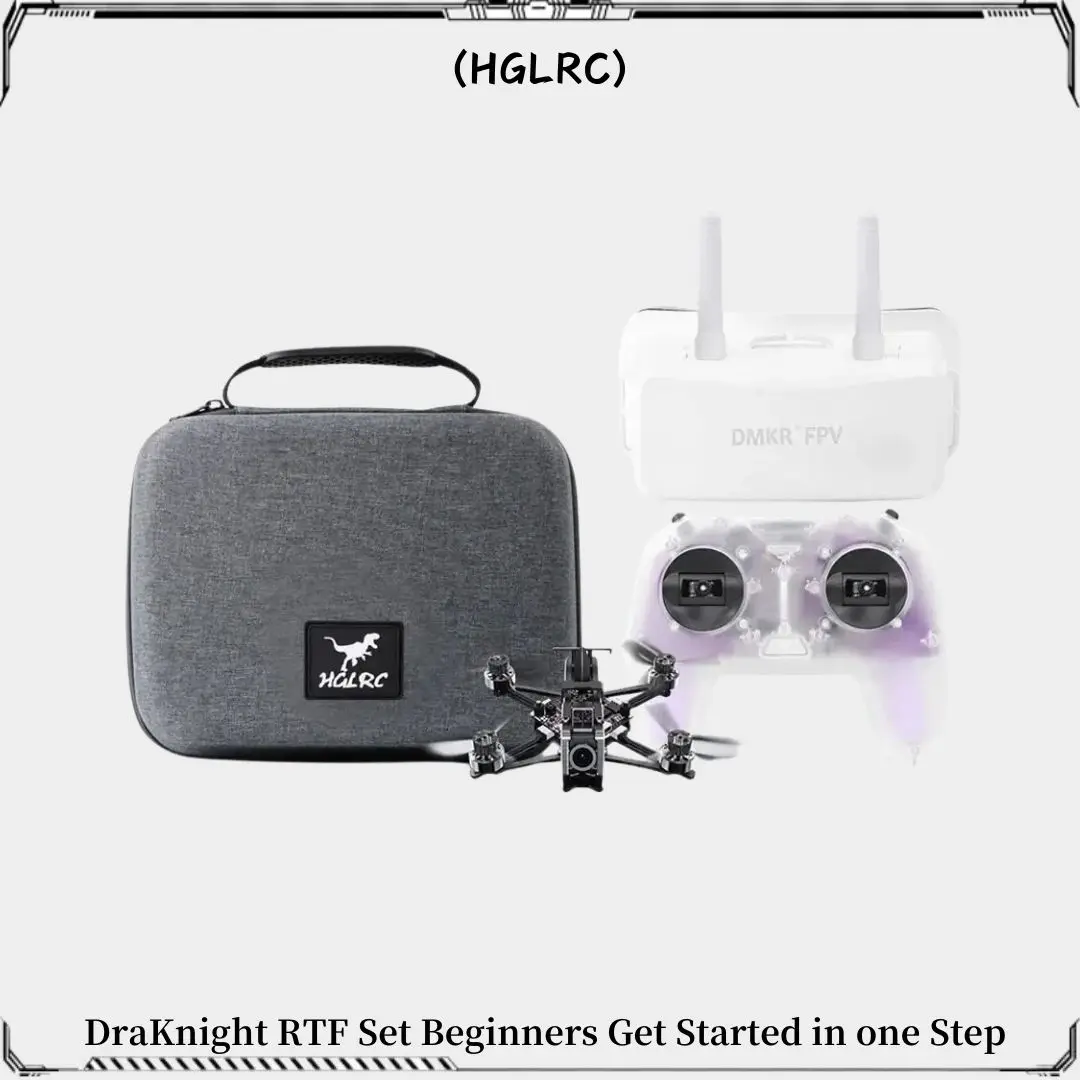 HGLRC Draknight 2inch RTF Set Draknight Drone with C1 Remote Controller 5.8G FPV Goggles for FPV Pilot Beginner