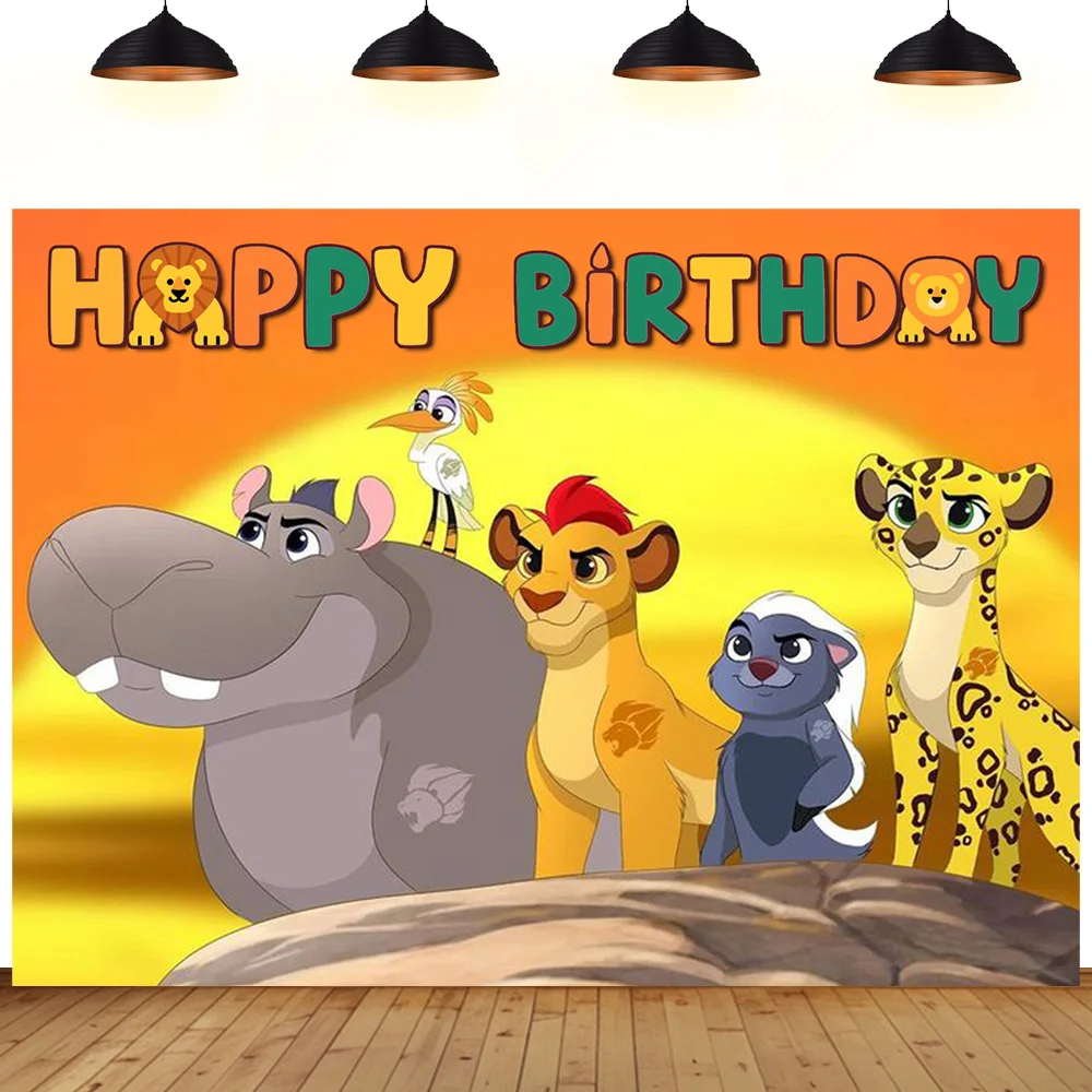 

The Lion King theme birthday party background Simba Pumbaa lion animal African grassland nature forest child birthday gift