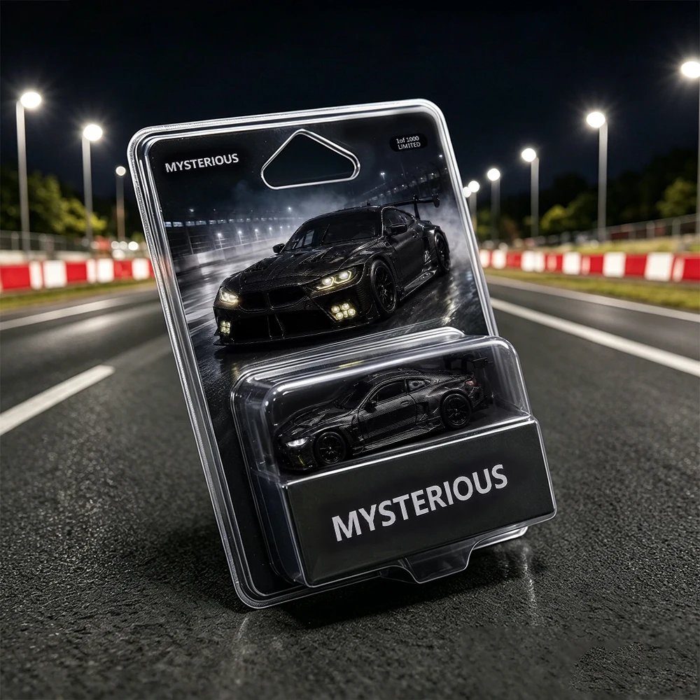 MYSTERIOUS 1/64 M8 GTE Alloy Sports Car Model - No Car Logo, Double-Door Diecast Racing Vehicle with Blister Packaging
