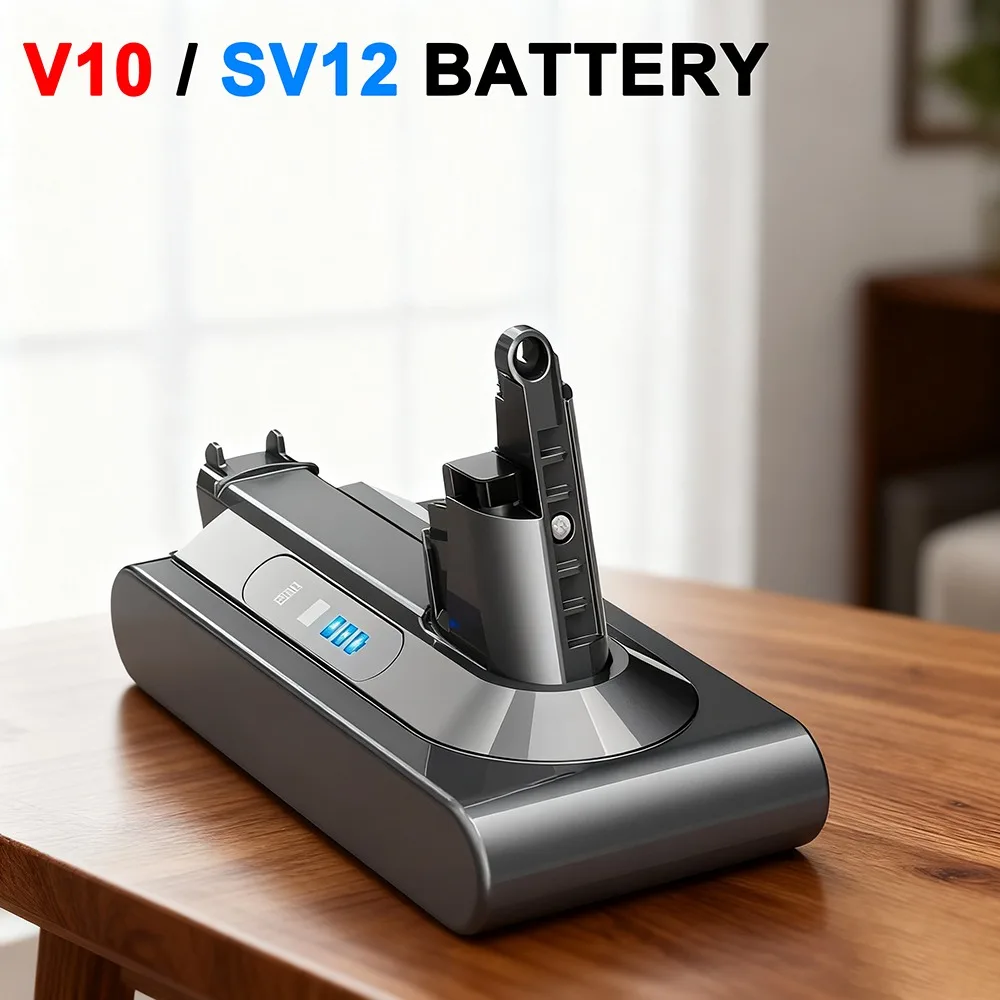 

25.2V 8000mAh V10 Battery Replacement for Dyson Cyclone V10 Animal Absolute Motorhead Fluffy SV12 Li-ion